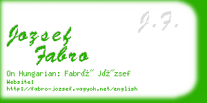 jozsef fabro business card
